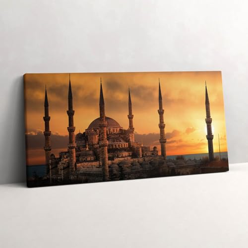Toile mosquée à Istanbul 100x50cm tableau d'art mural haute définition