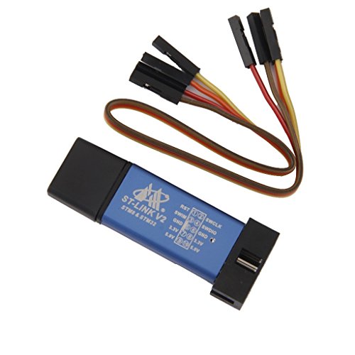 ROBODUINO ST-LINK V2 USB Programmer for STM8 and STM32 Microcontrollers with Connection Cables, Debugging Tool (Random Colour)