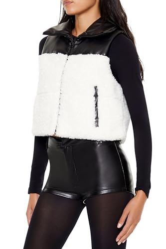 Forever 21 Women's Reversible Faux Shearling & Leather Vest4