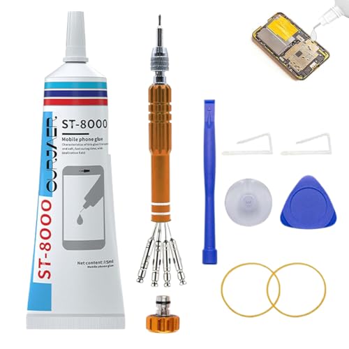 RAXLUPO Colle multi-usages pour écran de téléphone portable - Avec outils de réparation - Idéale pour réparer les fissures des écrans de smartphone - Idéale pour...