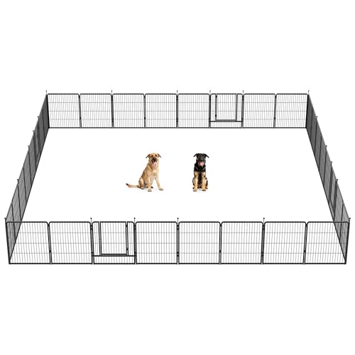Image of FXW Instant Dog Playpen, RV Camping, Outdoor & Yard, 32 inch H, 32 Panels | Portable, Easy setup, Heavy-duty, DIY layouts, For Small & Medium Dogs, Patented