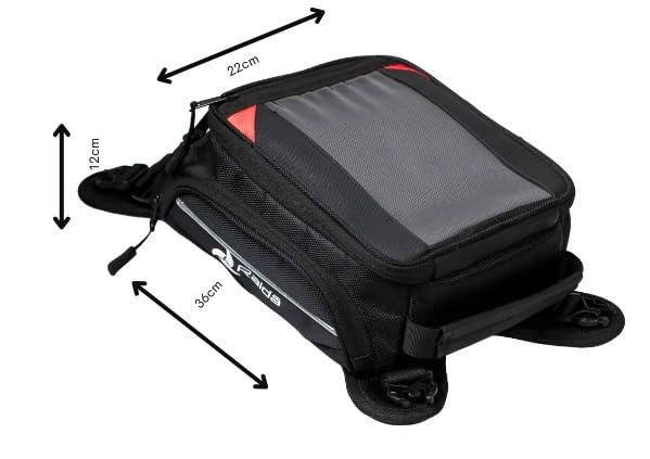 Image of Raida Compass X8 Motorcycle Tank Bag | 8L Compact Tank Bag for Daily Commutes & Short Rides | 1680D Heavy-Duty Fabric | GPS Mobile Pocket | Magnetic-Free Strap Mount | Rain Cover Included