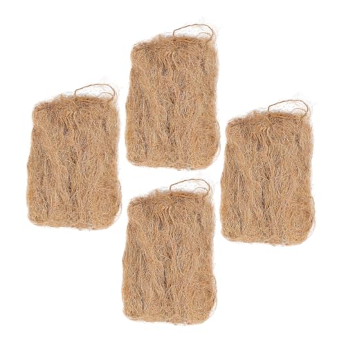 Anneome 4bags Natural Jute Fire Outdoor Fire Starting Tools for and All Weather Conditions Instant Combustion Jute Flame Starter Rope