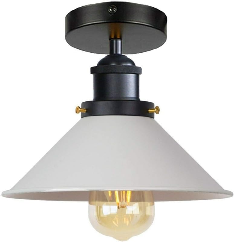 light home Decor Modern Flush Mount Ceiling Lighting LED Ligh.ts, Semi Flush Ligh.t Fitting Pendant Ligh.t Lamp Chandelier Metal 22cm Cone Ligh.t Shade for Hall, Living Room, Lounge-image-25