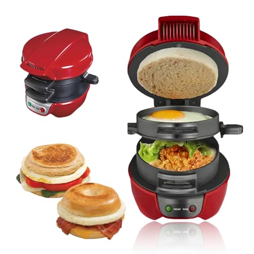 Appareils À Sandwiches, Muffin Burger Maker Et Grill Sandwich/Hamburger, Avec Une Bague À Œufs,...