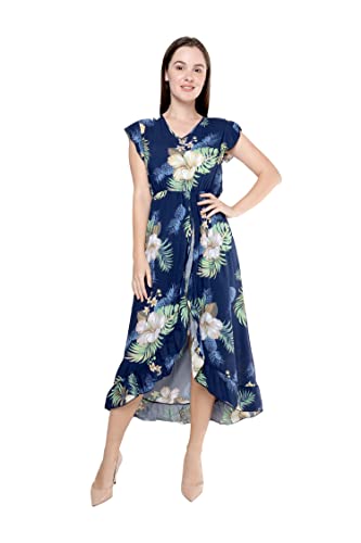 Image of Matchable Family Hawaiian Luau Men Women Girl Boy Clothes in Pineapple Garden Navy