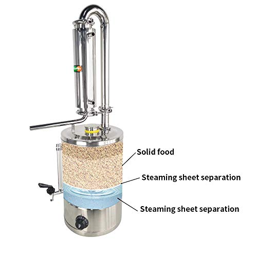 Still Kit Complete,Automatic Heating Alcohol Distiller,304 Stainless Steel Wine Making For Home Diy (13Cal/50L) #TOP2