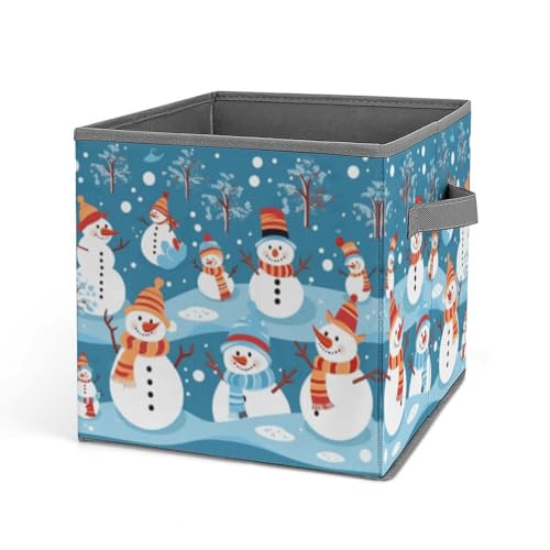 Cubes de rangement pliables bonhomme de neige armoire linge - 2