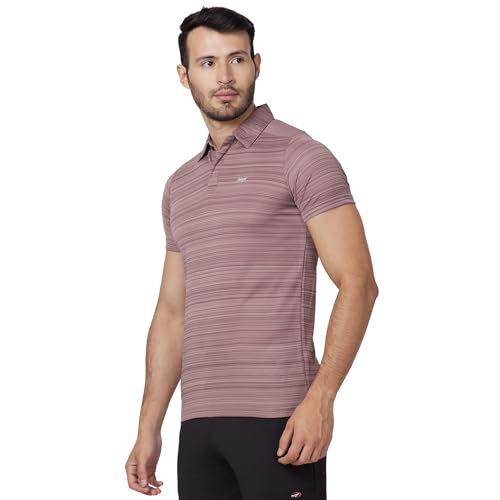 Image of berge' Mens Polyester Dry Fit Collar Wave Stripe Polo Tshirts for Men, Quick Drying & Breathable Fabric, Gym Wear & Workout Tees|Collar Tshirt for Men|Slim Fit Half Sleeve Tshirt|Polo Neck Tshirts