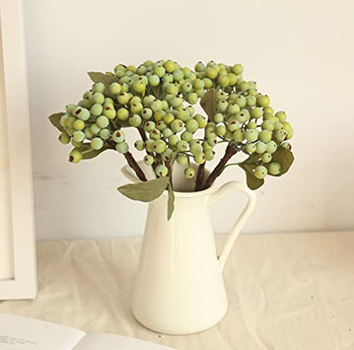 3Pcs Artificial Berries Stems Simulation Flowers Lifelike Artificial Blueberry Stems Fake Fruit Blueberries Floral Arrangement Bouquet Wreath Ornament For Wedding Home Party Holiday Decoration #TOP2