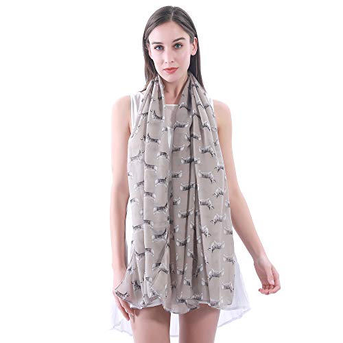 Lina & Lily Pembroke Welsh Corgi Dog Print Women's Scarf Shawl Wrap Lightweight3