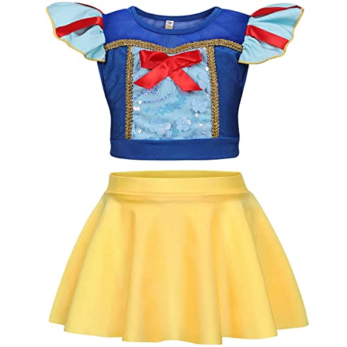 ZaisuiFun Bañador Traje de Baño Princesa para Niñas Natacion Tankini de 2 Piezas, Color 6, 3-4...