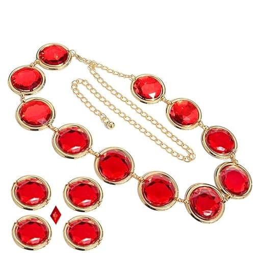 Genérico Cinturón de cintura para cosplay para mujer,Cinturón de cintura para cosplay de anime - Disfraz de uniforme para mujer - Accesorios de disfraces ajustables con cadena de piedra | Ya disponible en tu tienda friki favorita! En mundofriki.es!