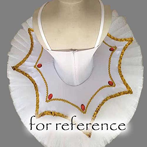 Vestido de balé branco para meninas, fantasia de cisne, vestido de balé infantil, lantejoulas dourad