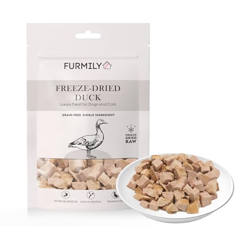 Freeze-Dried Duck Pet Treats by FURMILY 40g, for Cat & Dog, Food Topper, Natrual, No Additive, 100% Duck, Freeze-dried to protect nutrition, High protein, Healthy, Easy Digestion