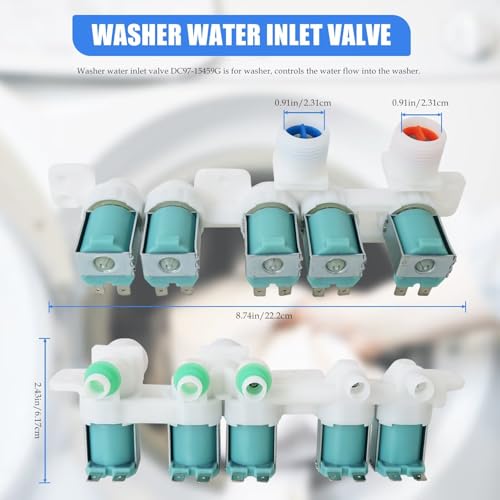 WELURE Washer Water Valve DC97-15459G Fit for Samsung WA48J7770AP/A2 WA50F9A6DSW/A2 Replaces 3276197 EAP4220861 by WELURE - Used condition - Image 2