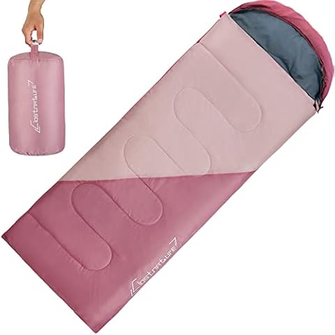 Clostnature Sleeping Bag for Adults and Kids - Compact Lightweight Sleeping Bag for Children, 4 Season Ultralight Sleeping Bag with Pillow for Summer, Winter, Girls, Boys - Storage Sack Included Cover