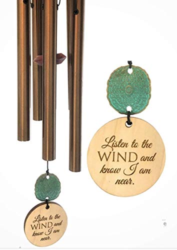 Best Seller Memorial Gift Sympathy Wind Chime Rush Shipping for Funeral Loss in Memory of Loved One Copper Listen to the Wind Memorial Garden