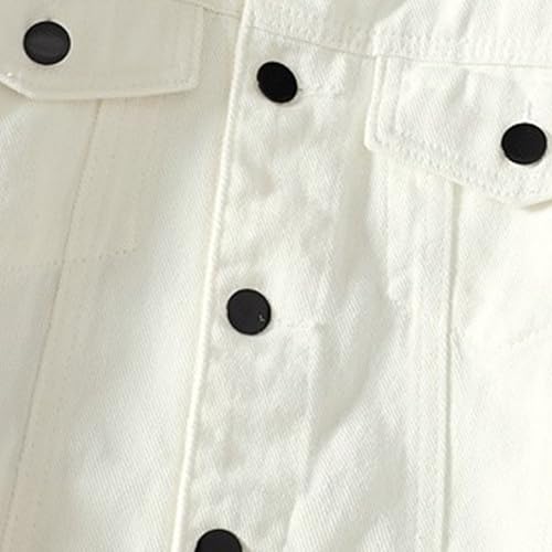 Chaqueta de Mezclilla para Hombre Blanco XX-Large miniatura 5