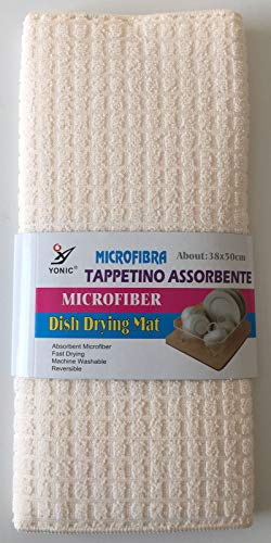 RHP D&S Vertriebs Tapis égouttoir en microfibre Beige 38 x 50 cm Cover