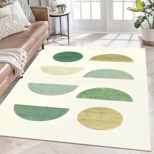 Lahome Boho 5x7 Area Rugs, Ultra-Thin Living Room Rugs Soft Washa...