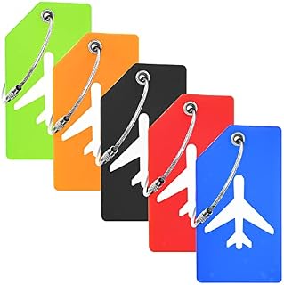 5PCS Silicone Luggage Tag with Name ID Card with Full Privacy, Bright Color Baggage Tags with Steel Cable Luggage Accessories (Multicolor)