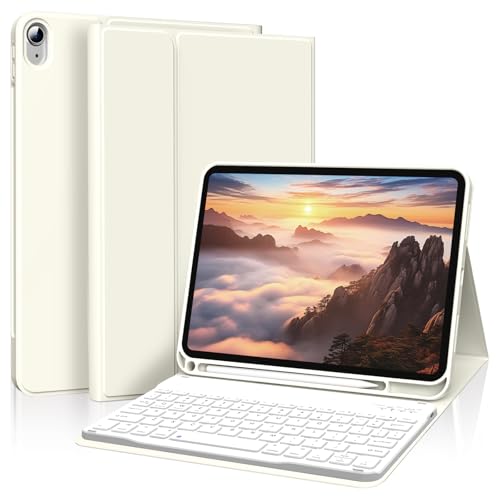 kenke for iPad Air 5th/4th Generation Case with Keyboard 2022/2020 10.9 Inch, Detachable Wireless Bluetooth iPad Keyboard Case Thin & Light with Built-inPencil Holder Auto Wake/Sleep (Gray) by kenke - Used condition - US$21.28