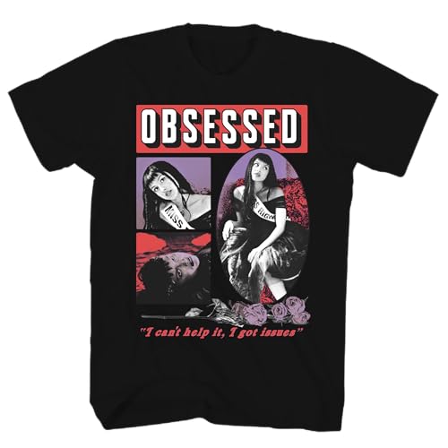 Olivia Rodrigo T Shirt Obsessed Adult Black Short Sleeve American Singer Songwriter Pop Music Graphic Tee