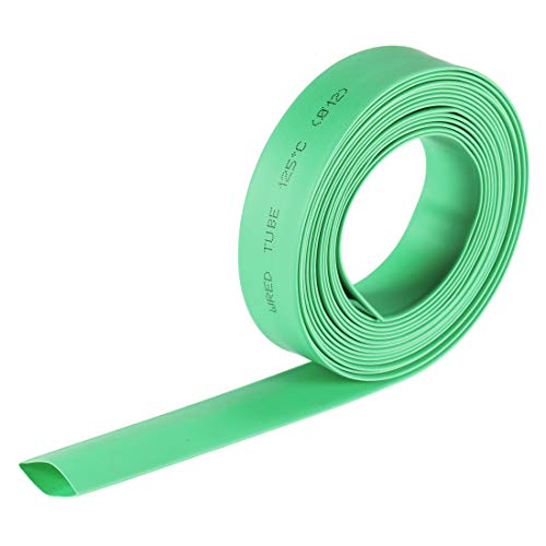 Tubo termorretráctil verde de 12 mm uxcell con relación 2:1 para proteger juntas de cables