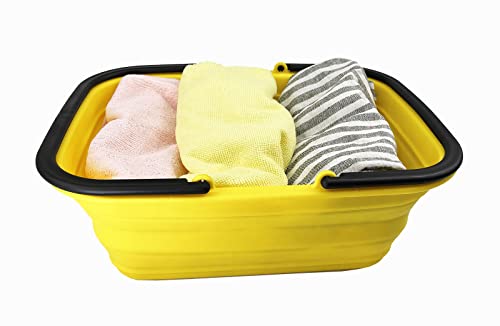 SAMMART 9.2L Collapsible Tub with Handle, Portable Outdoor Picnic Basket/Crater, Foldable Shopping Bag - Image 4