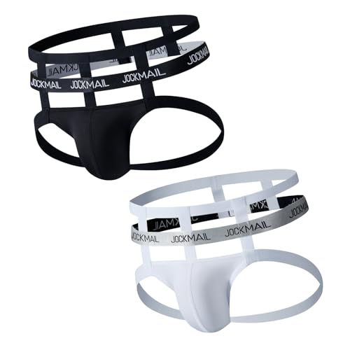 JOCKMAIL Men's Thong G-String Underwear Mens Sexy Jockstrap Breathable Underwear Gym Jock strap