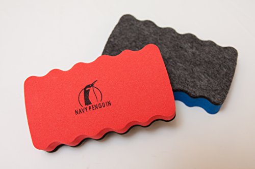 Magnetic Whiteboard Eraser Set - 4 Color Pack - For Dry Erase Pens And Markers - Strong Magnet Sticks To All Dry-Erase White Boards - 4 X 2.3 X 0.8" - Cleaner For Home, School And Office #TOP6