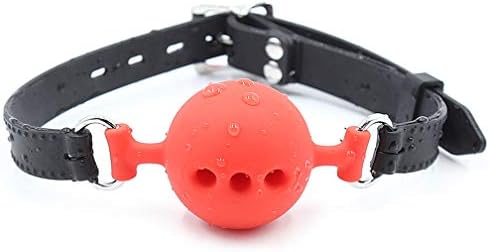 Silicone Open Breathable Mouth Ball Red