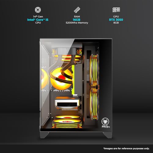 Image of Ant PC Gaming Pc Argentine AL14400 Core i5 14400 |B760 Chipset WiFi + Bluetooth|16GB DDR5 5200Mhz | RTX 3050 8GB |1TB M.2 Nvme SSD|120MM Fan CPU Cooler|Mid Tower RGB Cabinet |Windows 11 Home Trial