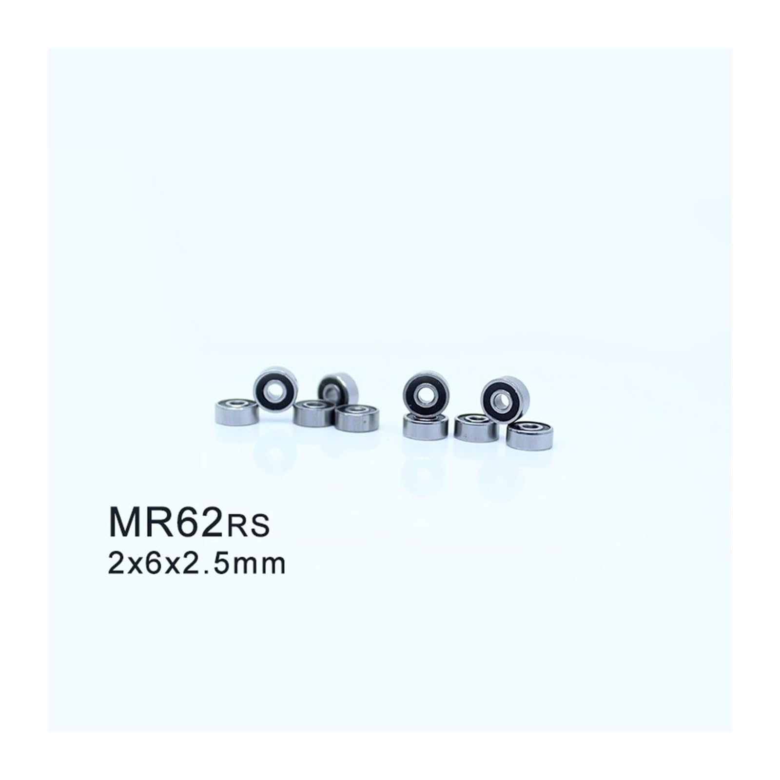 Jeu de Roulements, MR62RS portant ABEC-3 (10 pièces) 2 * 6 * 2.5 Mm passe-temps électrique RC voiture camion MR62 RS 2RS roulements à billes MR62-2RS noir scellé