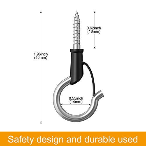 Yairmis 12-Pack 304Stainless Steel Q-Hanger Hook, Indoor And Outdoor Hooks Home Christmas Lights Hanger Hooks With Screw For Garage New Year Party Outdoor Easy Release Wire And Fairy Led Lights #TOP3