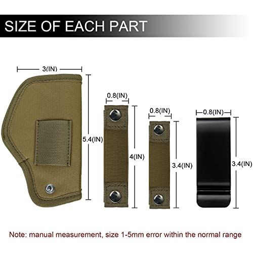 Universal Gun Holsters For Men Women, Iwb/Owb 9Mm Holsters For Pistols Right Left, 380 Gun Holster, Concealed Carry Holster Fits S&W M&P Shield Glock 17 19 26 27 42 43 Revolver, Similar Handguns #TOP3