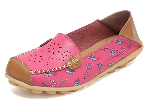 Image of VenusCelia Women's Floral Comfort Walking Flat Loafer
