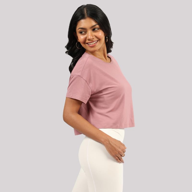 Image of BlissClub Women's Cotton Solid Regular Fit Tshirt