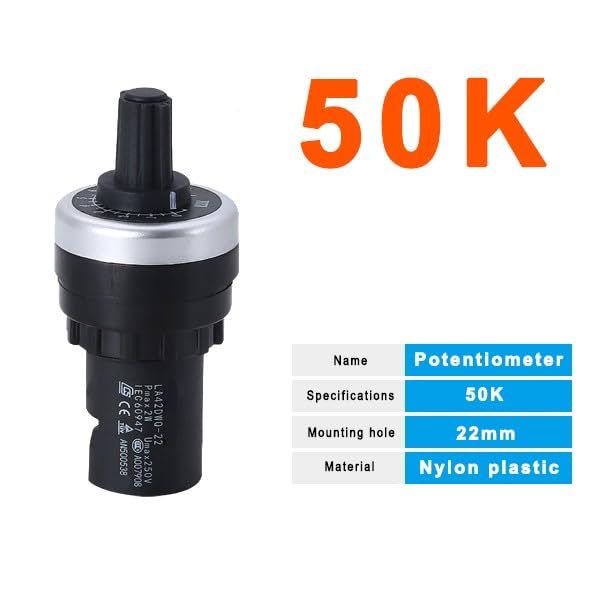 RBFRZGSU 1Pc 2K 3K 5k 10k 20k Ohm resistance LA42DWQ frequency converter potentiometer speed regulating knob switch potentiometers(Green)