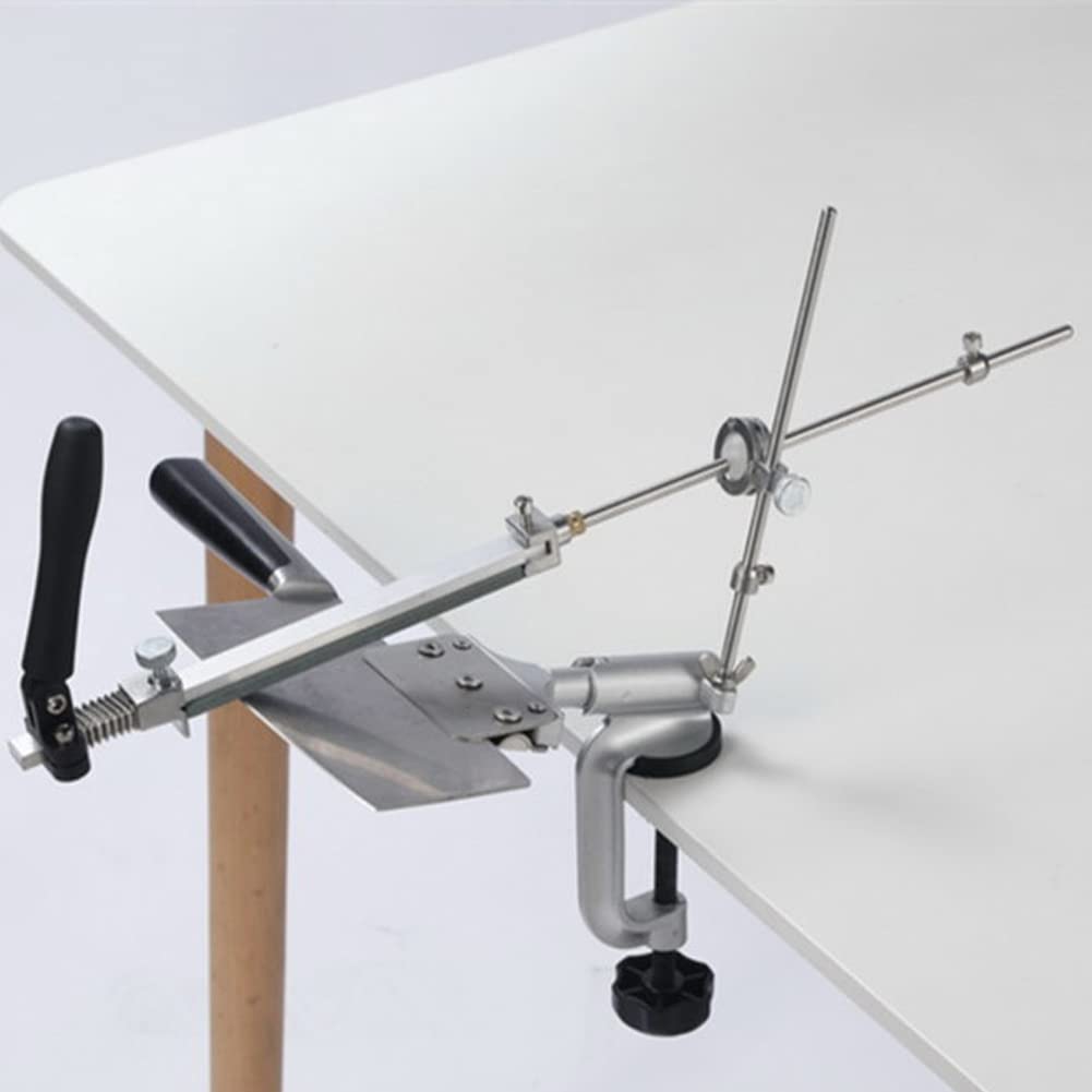 Set di affilatori ad angolo fisso di affilatura per smerigliatrice interamente in metallo con 4 pezzi di pietra per affilare coltelli e lame Durevole Robusto Facile da usare