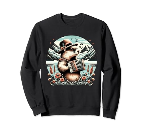 Polka Musician Marching Band Groundhog Moon Sweatshirt