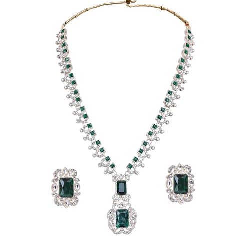Image of Elegant Nita Ambani Jewelry Set for Women with Earrings | Stone-Studded Jewellery for Women | Ideal Necklace for Weddings, Festivals, and Traditional Celebrations