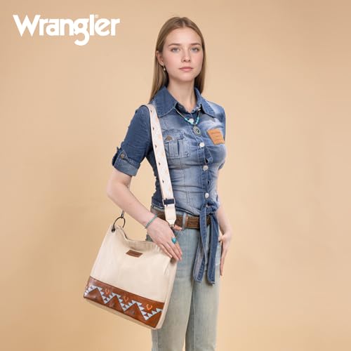 Image of Wrangler Hobo Bags for Women Vegan Leather Top Handle Shoulder Purses and Handbags