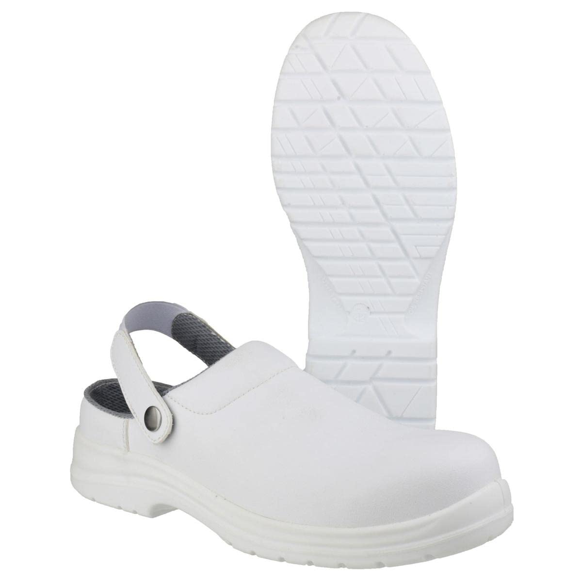 Amblers Safety FS512 White Clog White Size 5