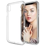 HenSun Clear Case iPhone Xs Max Girls Boys,Scratch Resistant Ultra-Thin Anti-Slip TPU Bumper Protective Glitter Cell Phone Cases Cover Women Men Kid Fit iPhone Xs Max 2018 Transparent Crystal Clear