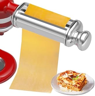 Pasta Roller for All KitchenAid Stand Mixer, Electric Dough Roller with 8 Different Thickness Adjustments, Stainless Steel Pasta Paker Attachment Kitchen Aid Accessories and Attachments