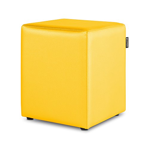 HAPPERS Puff Cubo Salón o Interior Amarillo