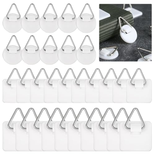 30 PCS Adhesive Picture Hangers for Wall Art