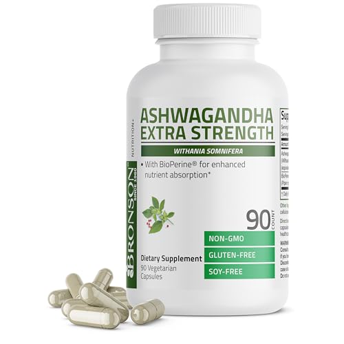 Image of Bronson Ashwagandha Extra Strength Stress & Mood Support 90 Capsules